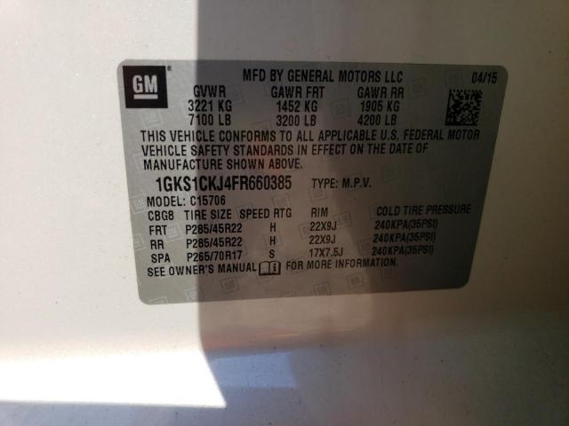 1GKS1CKJ4FR660385 GMC YUKON DENALI