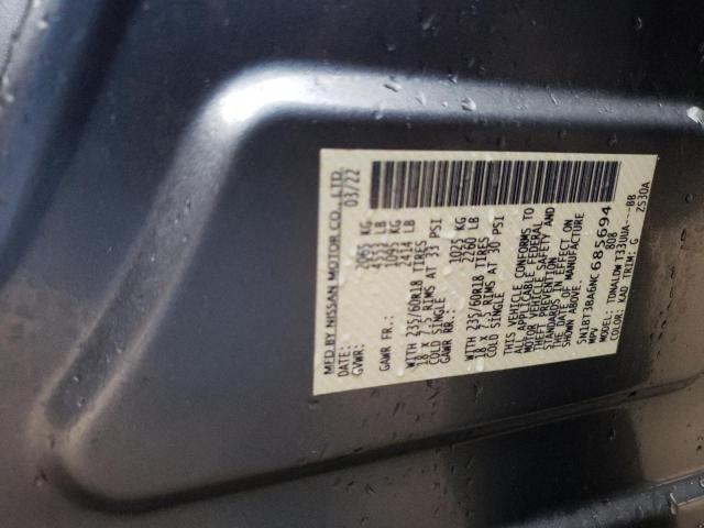 5N1BT3BA6NC685694 Nissan ROGUE SV