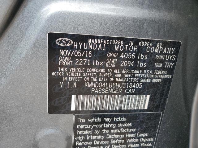 KMHD04LB6HU318405 Hyundai Elantra Sport