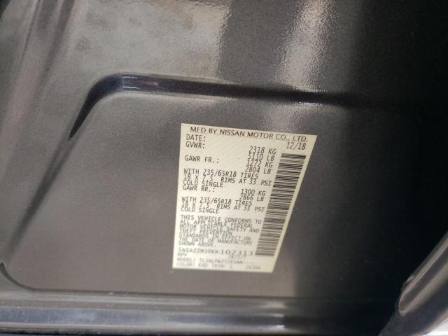5N1AZ2MJ0KN102313 Nissan MURANO S