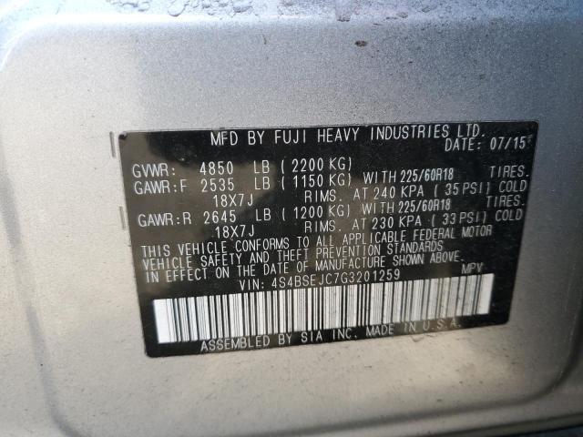 4S4BSEJC7G3201259 Subaru Outback 3.6r Limited