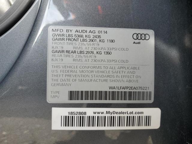 VIN WA1LFAFP2EA075221 2014 Audi Q5, Premium Plus no.14