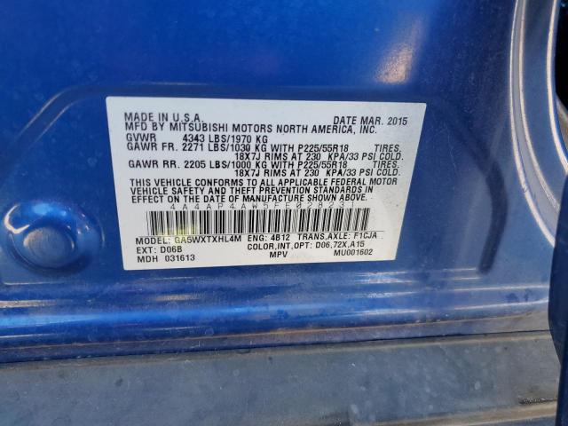 4A4AP4AW5FE028231 Mitsubishi Outlander Sport Se