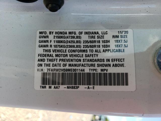 2021 Honda Cr-V Ex VIN: 7FARW2H59ME001144 Lot: 66878773