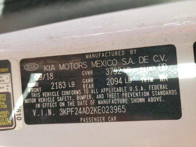  KIA FORTE 2019 Білий