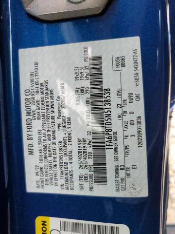 1FA6P8TD5N5138538 Ford MUSTANG