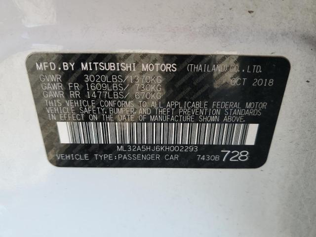 ML32A5HJ6KH002293 Mitsubishi MIRAGE LE