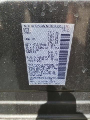 5N1AR2MN8FC698291 Nissan Pathfinder S