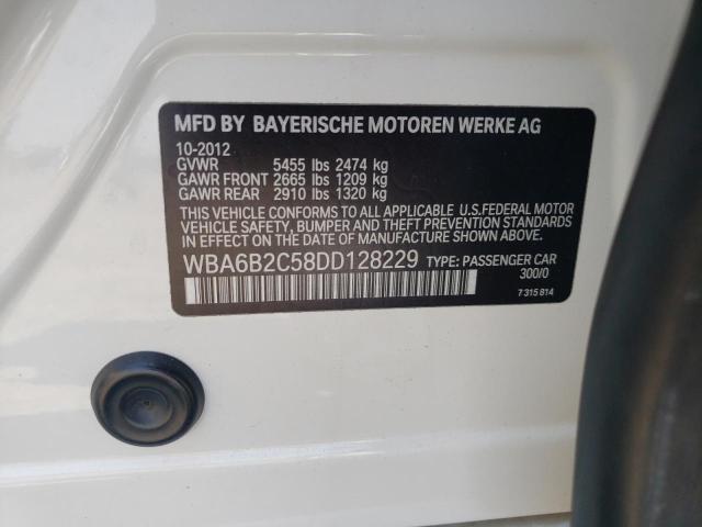 VIN WBA6B2C58DD128229 2013 BMW 6 Series, 650 I no.12