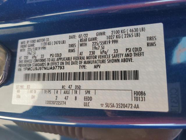 1FMCU9J97NUA97793 Ford Escape Titanium