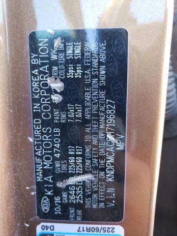 KNDPMCAC9H7196827 KIA Sportage Lx