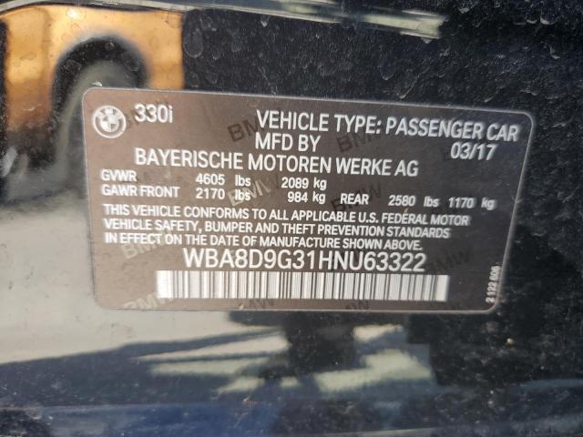 WBA8D9G31HNU63322 BMW 330 XI
