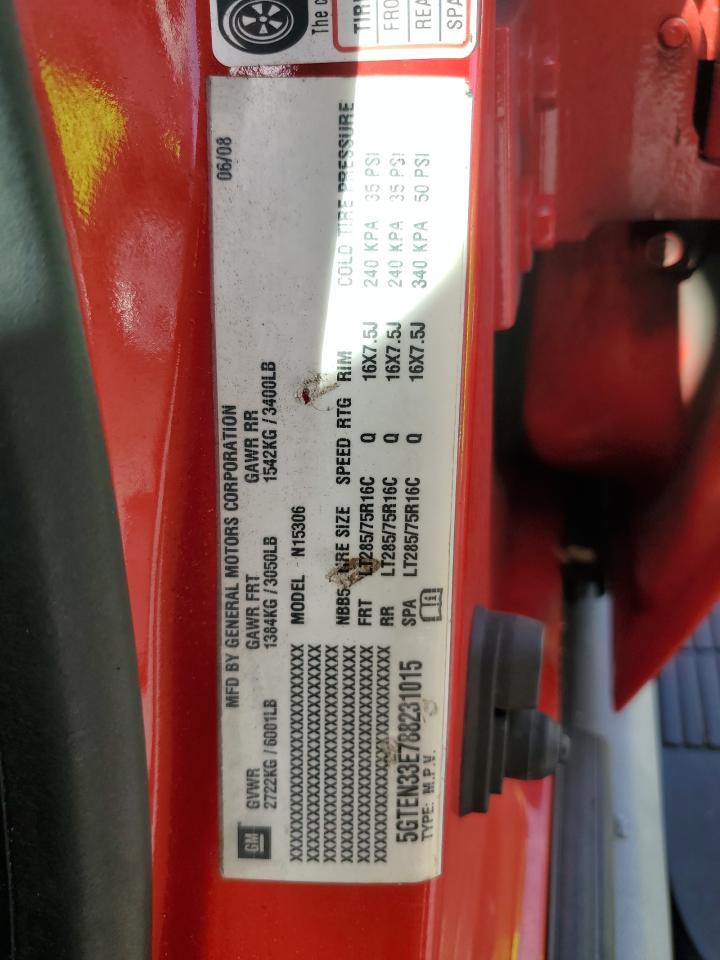 5GTEN33E788231015 2008 Hummer H3 Adventure