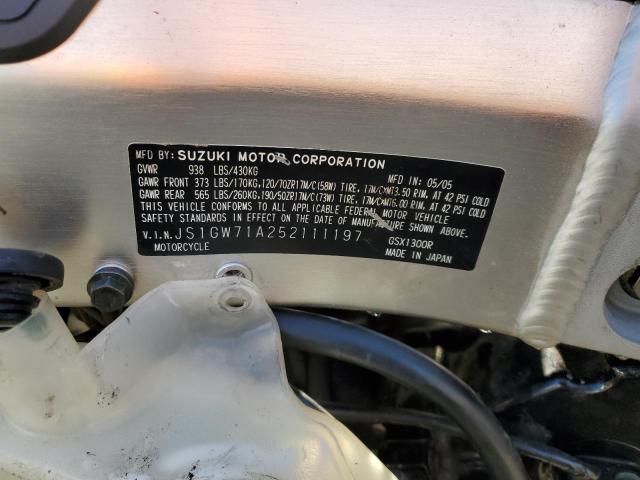 2005 SUZUKI GSX1300 RK - JS1GW71A252111197