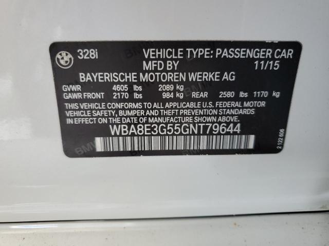 WBA8E3G55GNT79644 BMW 328 Xi Sulev