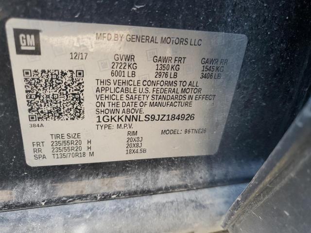 1GKKNNLS9JZ184926 GMC Acadia Slt-2