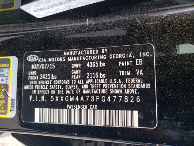 5XXGM4A73FG477826 KIA Optima Lx