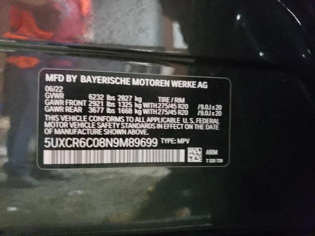 5UXCR6C08N9M89699 2022 BMW X5, photo no. 13