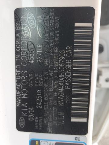 KNAGM4AD8E5067903 KIA OPTIMA HYBRID