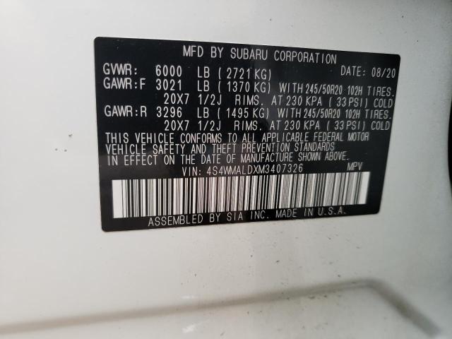 4S4WMALDXM3407326 Subaru Ascent Limited