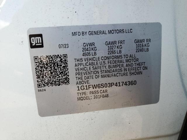 1G1FW6S03P4174360 Chevrolet Bolt EV 1L 10