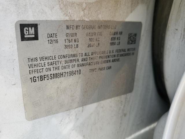 1G1BF5SM8H7198410 Chevrolet Cruze Premier