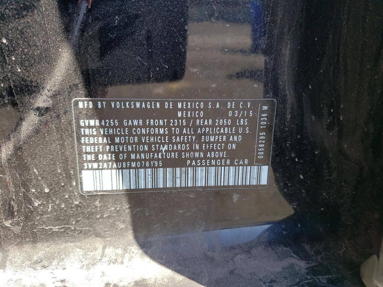 3VW2A7AU8FM076195 2015 Volkswagen Golf Tdi 3VW2A7AU8FM076195 2015 Volkswagen Golf Tdi
