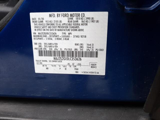 MAJ3S2GE0LC353626 Ford Ecosport Se