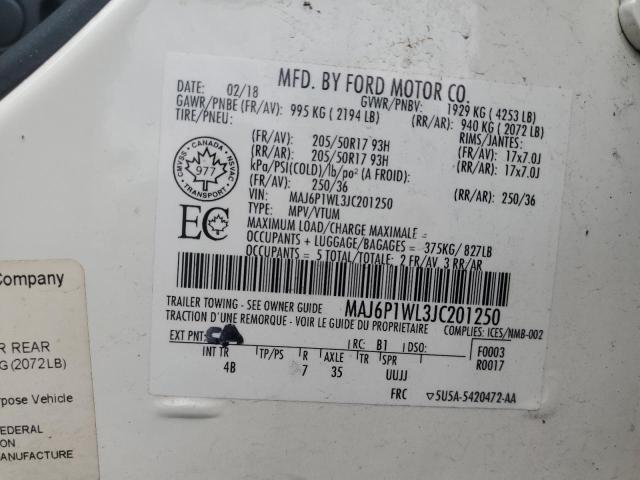 MAJ6P1WL3JC201250 Ford Ecosport Titanium