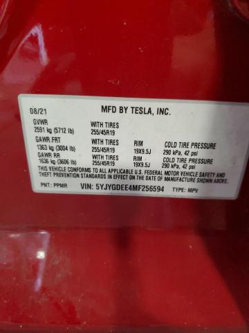 5YJYGDEE4MF256594 Tesla Model Y  10