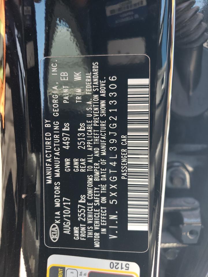 5XXGT4L39JG213306 2018 Kia Optima Lx