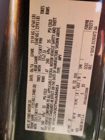 1FMCU9GD7HUA56953 Ford ESCAPE SE