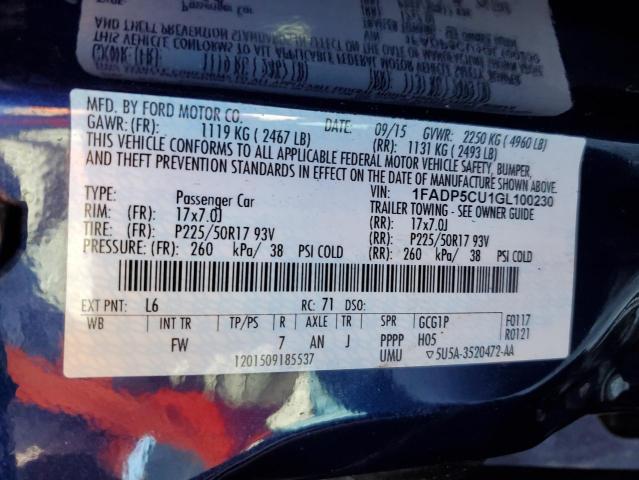 1FADP5CU1GL100230 Ford C-max Premium Sel