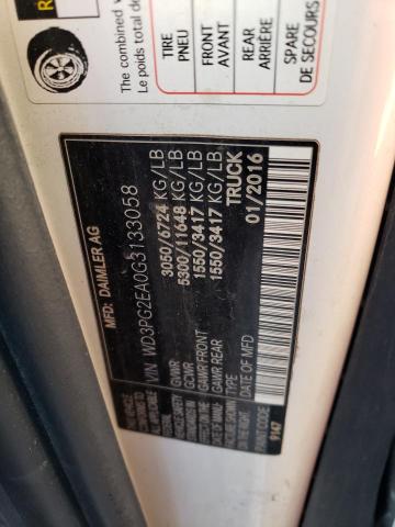 2016 MERCEDES-BENZ METRIS - WD3PG2EA0G3133058