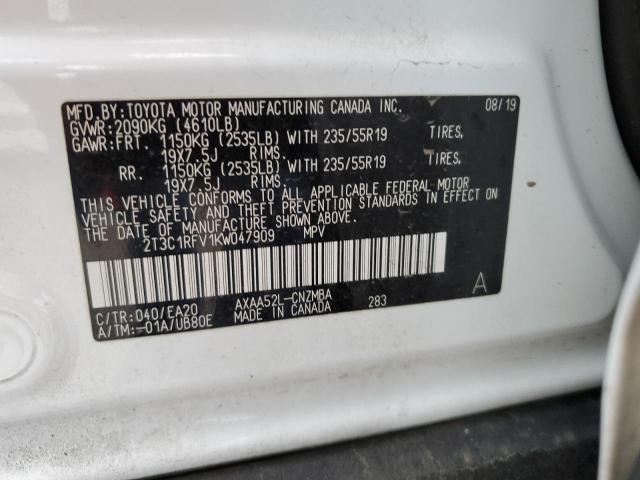 2T3C1RFV1KW047909 Toyota Rav4 Xle Premium