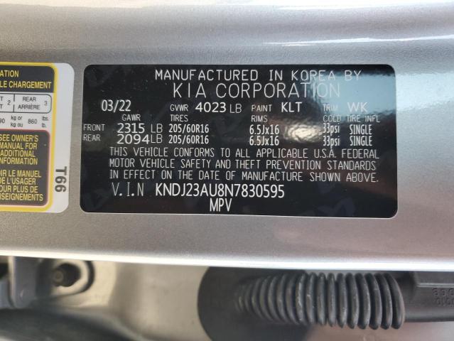 KNDJ23AU8N7830595 KIA SOUL LX