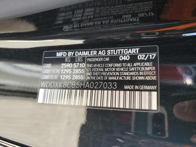 WDDXK8CB5HA027033 Mercedes-Benz S 550