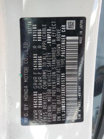 JHMCR6F3XHC015296 Honda ACCORD HYBRID
