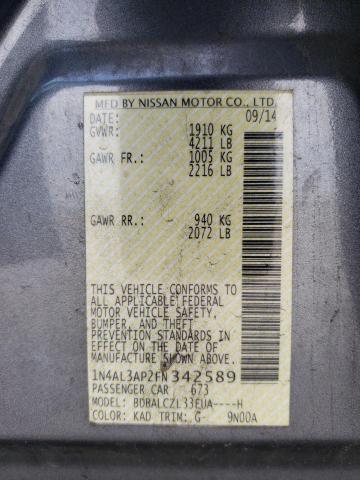 1N4AL3AP2FN342589 Nissan ALTIMA 2.5