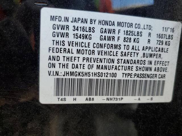 JHMGK5H51HS012100 Honda FIT LX
