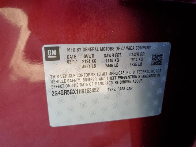 2G4GR5GX1H9163452 Buick Regal Premium