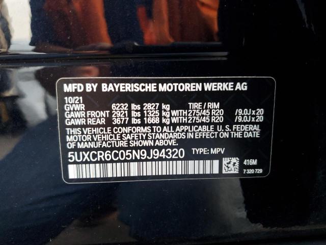 5UXCR6C05N9J94320 BMW X5 Xdrive40i