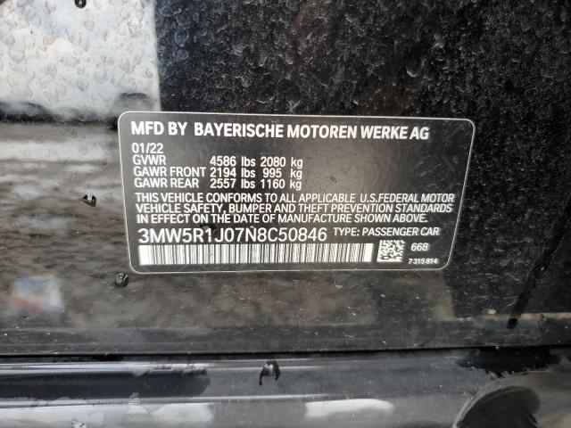 3MW5R1J07N8C50846 BMW 330I