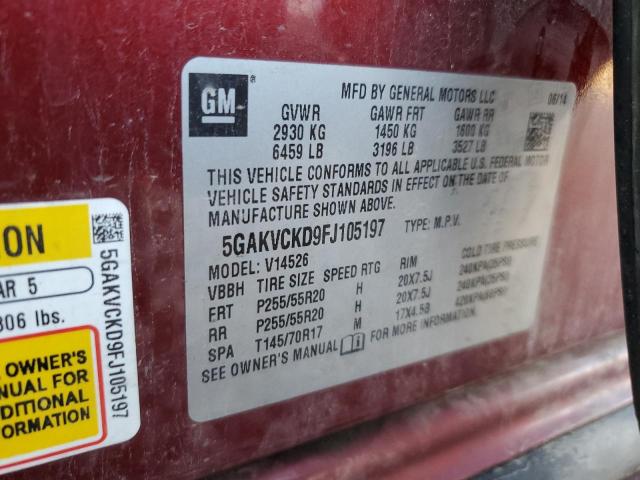5GAKVCKD9FJ105197 Buick Enclave