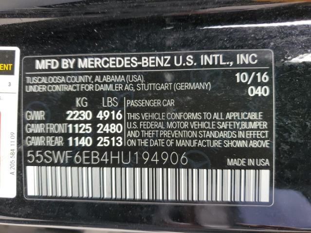 55SWF6EB4HU194906 2017 MERCEDES-BENZ C-CLASS, photo no. 13