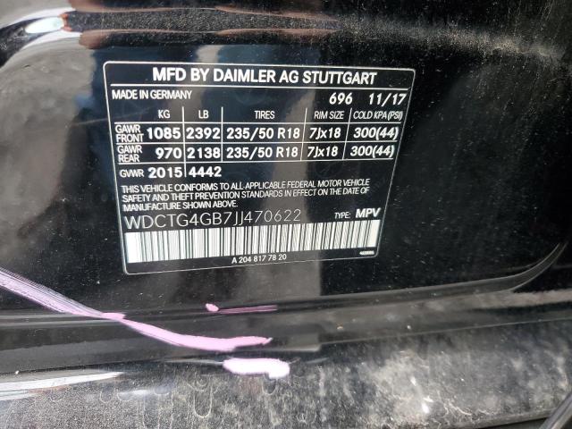WDCTG4GB7JJ470622 Mercedes-Benz Gla 250 4matic