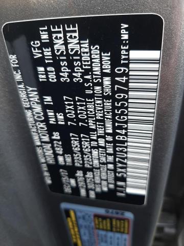 5XYZU3LB4JG559749 Hyundai SANTA FE SPORT