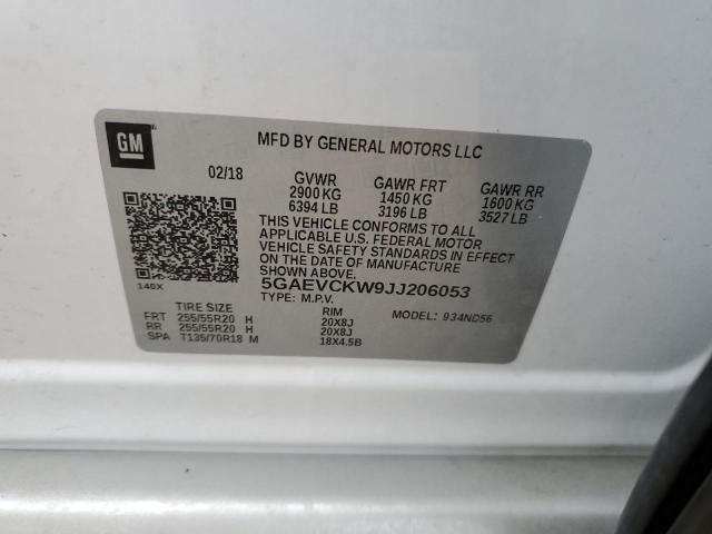 2018 BUICK ENCLAVE AV - 5GAEVCKW9JJ206053