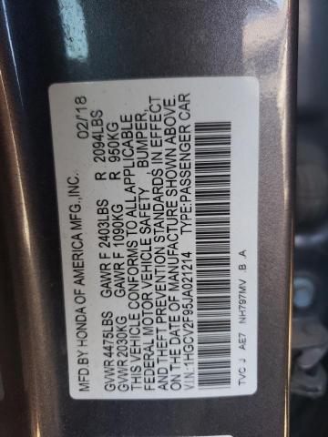 1HGCV2F95JA021214 Honda Accord Touring