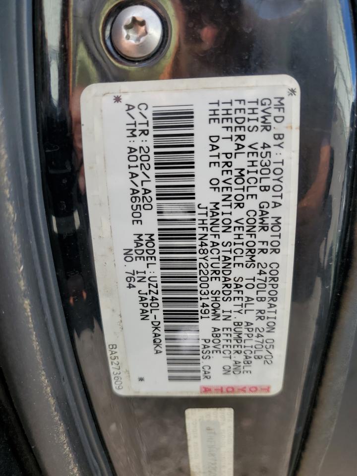 JTHFN48Y220031491 2002 Lexus Sc 430